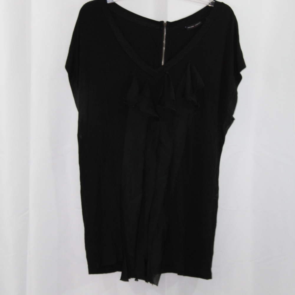 V-Neck Ruffled T-Shirt
